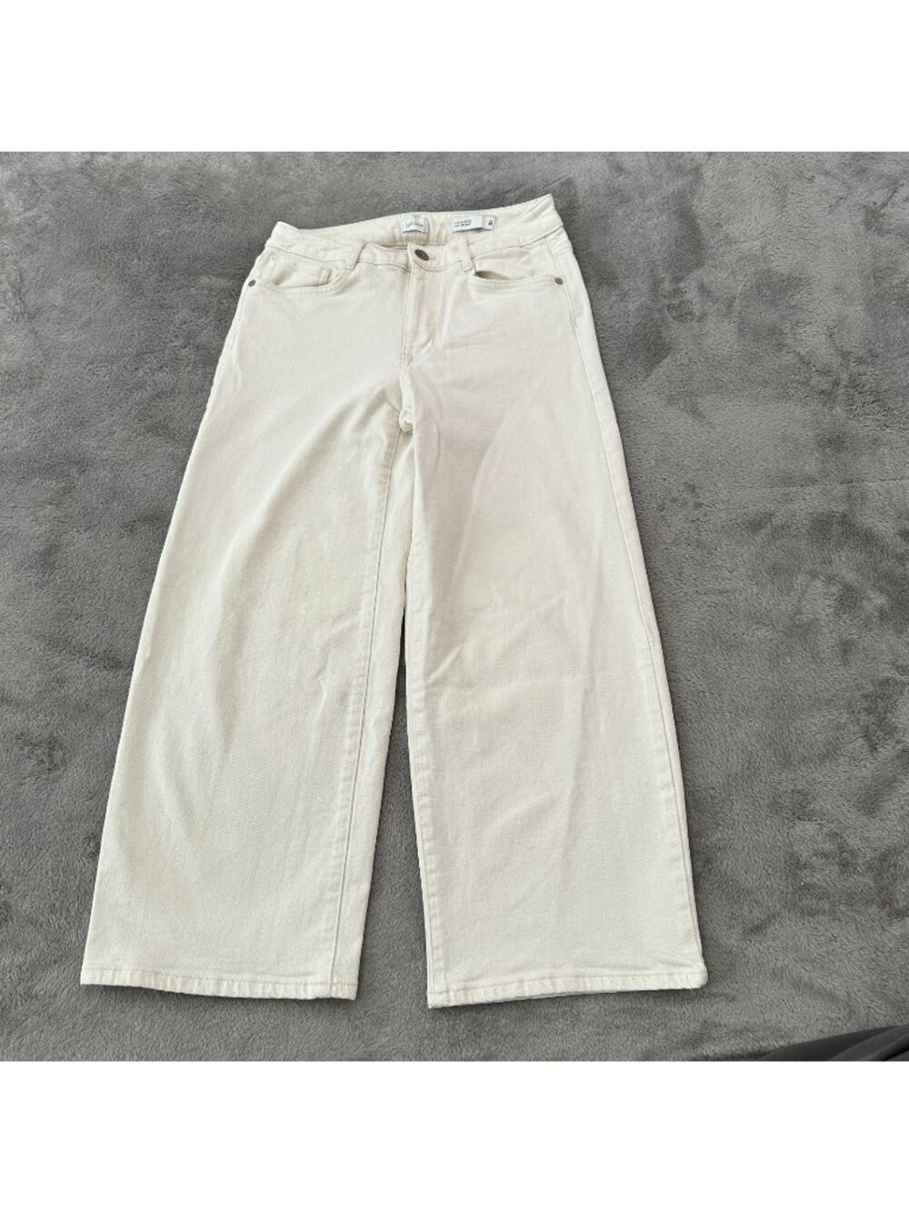 Women’s J Jill Wide-Leg cropped Jeans in Creamy Off-White